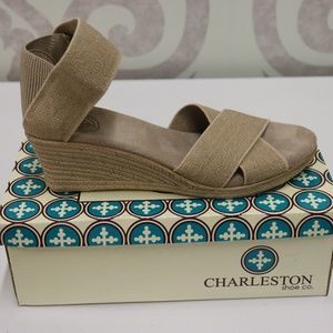 Charleston Shoe Co. Cannon Wedge Linen NWT